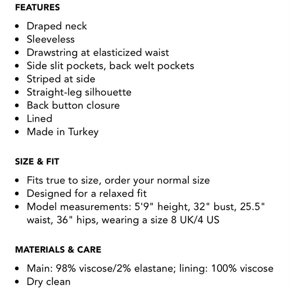 Reiss Tyla Side Striped Jumpsuit Navy. Blue and White Open Back Tie Waist Size 8 - Picture 7 of 16